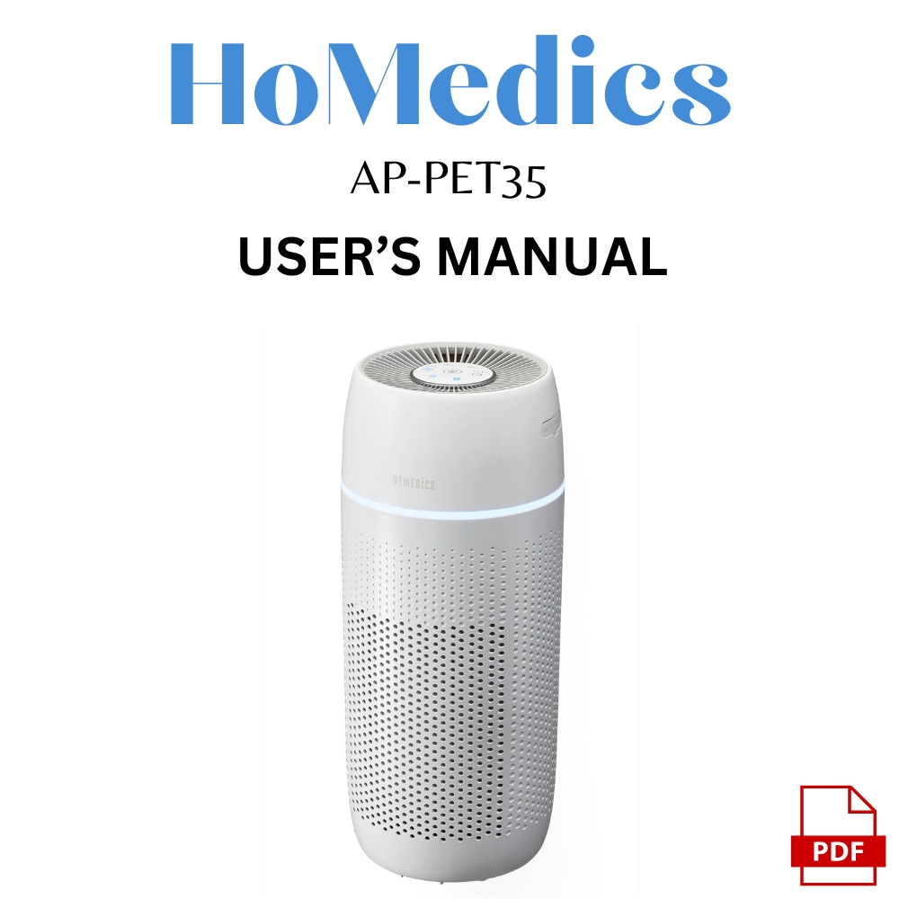 Homedics Air Purifier AP-PET35 Manual