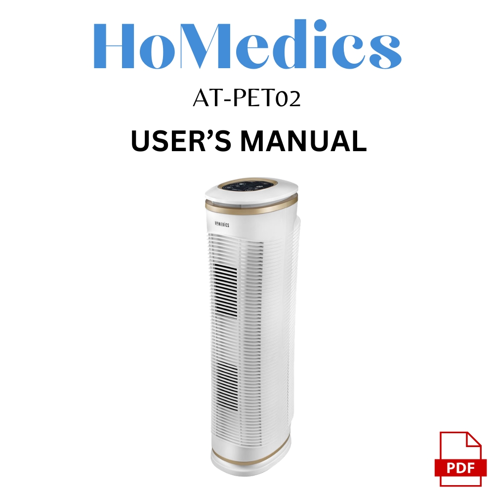 Homedics Air Purifier AT-PET02 Manual