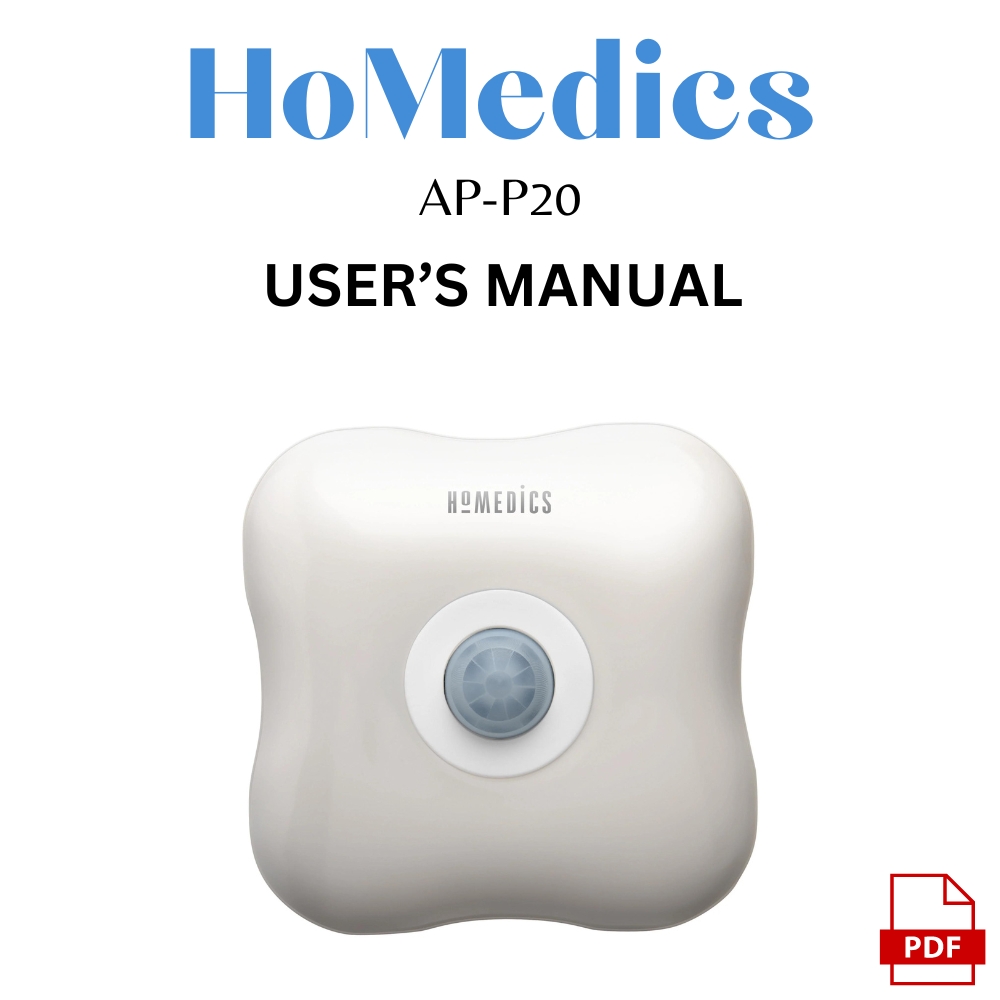 Homedics Sanitizer AP-P20 Manual