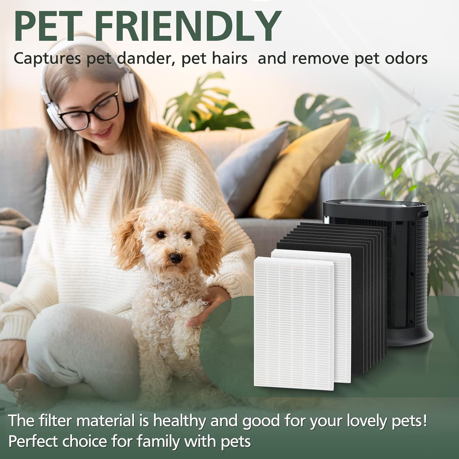 Honeywell HPA104 HEPA Replacement Filter pet friendly